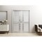 Sartodoors Sliding French Dbl Pocket Doors 36 x 80in, White Silk W/ Frosted Glass, Kit Trims Rail Hardware VEREGIO7288DP-WS-36 - alternate 6